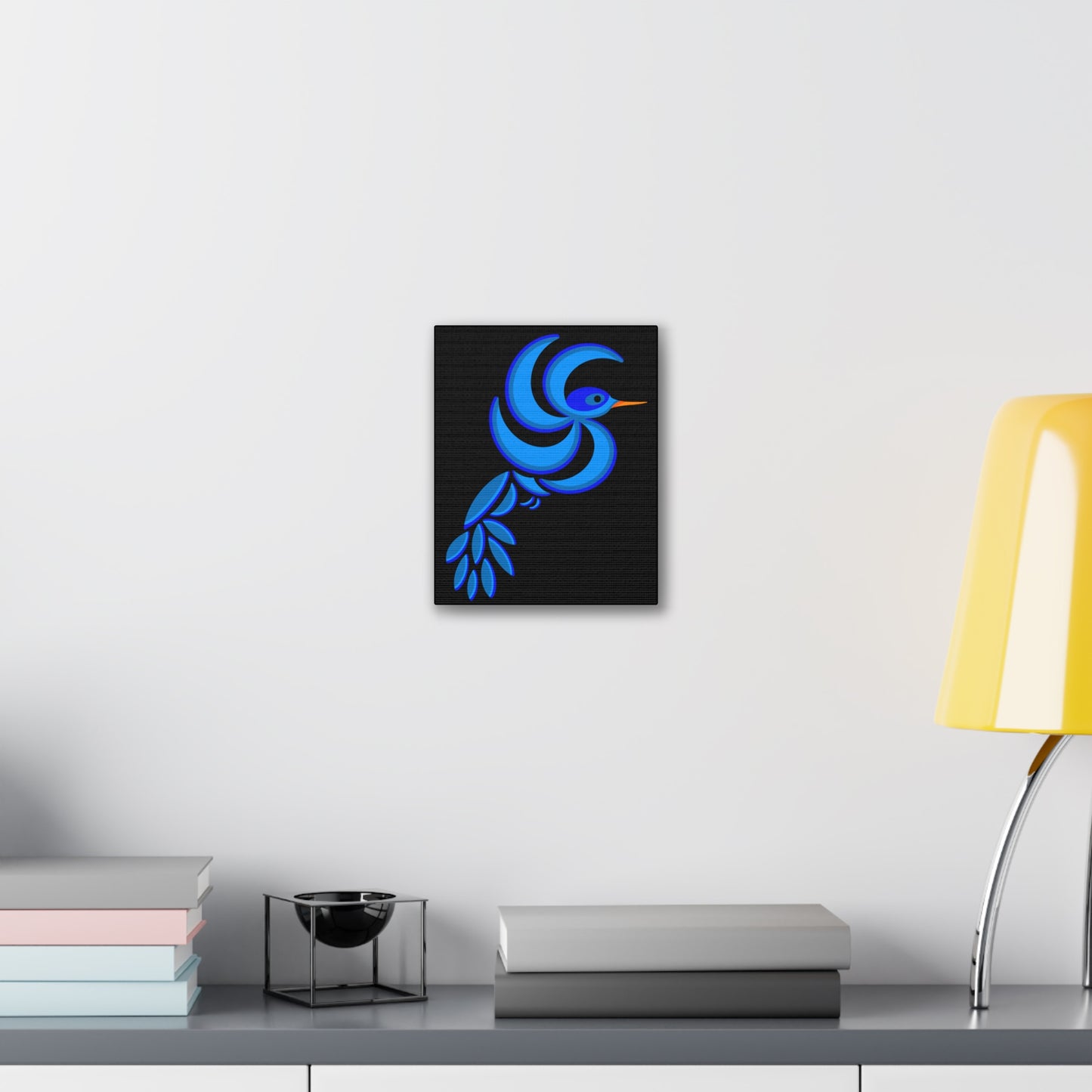 Bold Blue Hummingbird Canvas Print