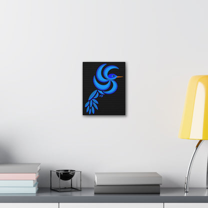 Bold Blue Hummingbird Canvas Print