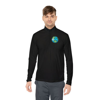 Sparkle My World Quarter-Zip Pullover — Earth Graphic Diamond Logo