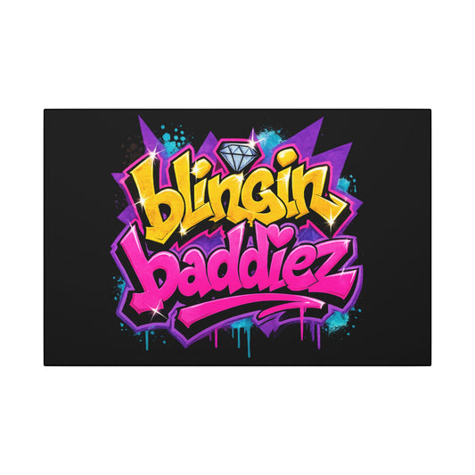 Blingin Baddiez Graffiti Canvas Art — Hip Street Style Wall Decor