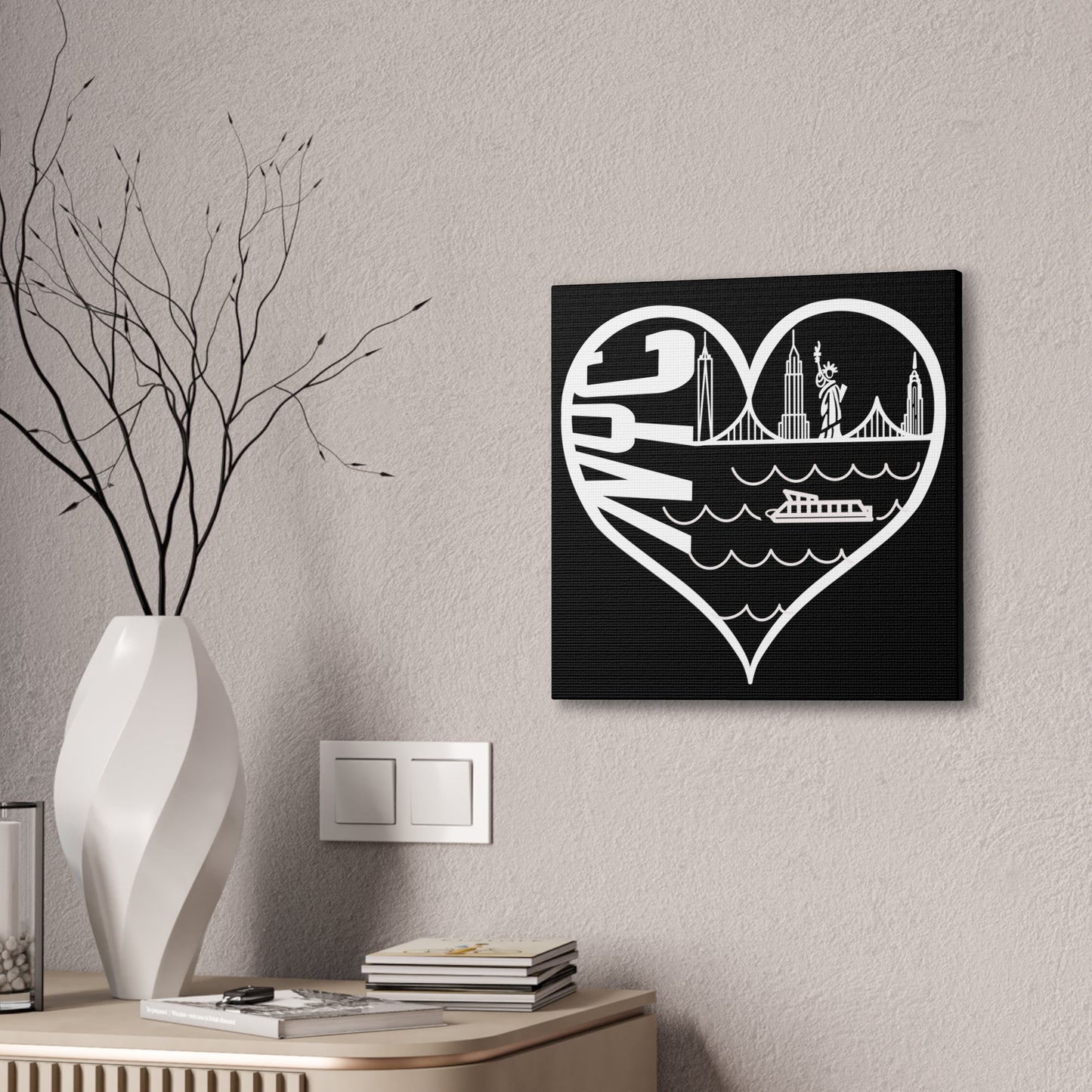 New York city skyline Heart