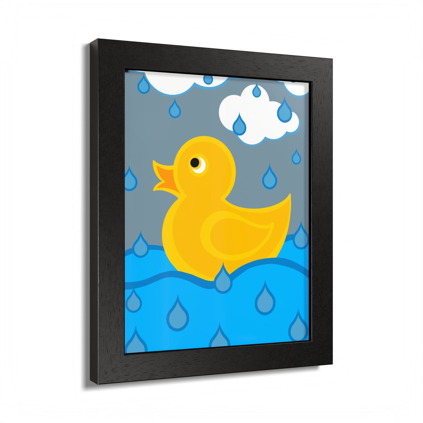 Rubber Duck Framed Poster — Colorful Nursery Wall Art