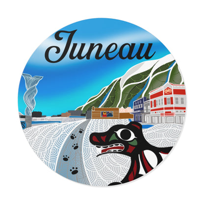 Juneau Wharf Round Vinyl Stickers