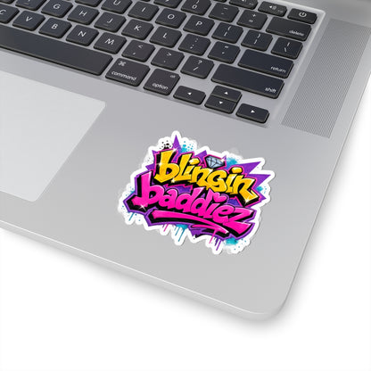 Graffiti 'Blingin Baddiez' Kiss-Cut Sticker — Colorful Hip-Hop Laptop Decal