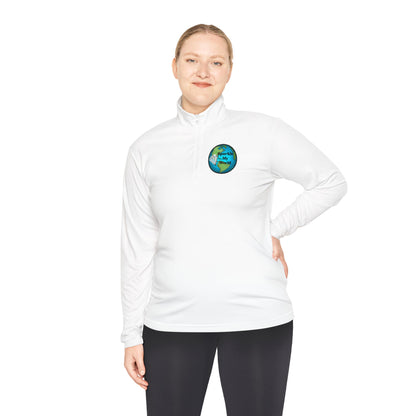 Sparkle My World Quarter-Zip Pullover — Earth Graphic Diamond Logo