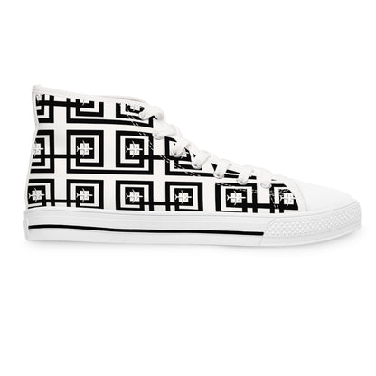 Women's Black & White High Top Sneakers