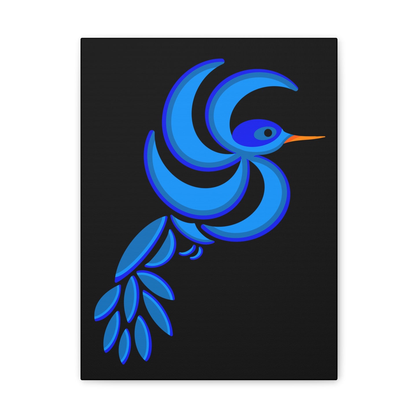 Bold Blue Hummingbird Canvas Print