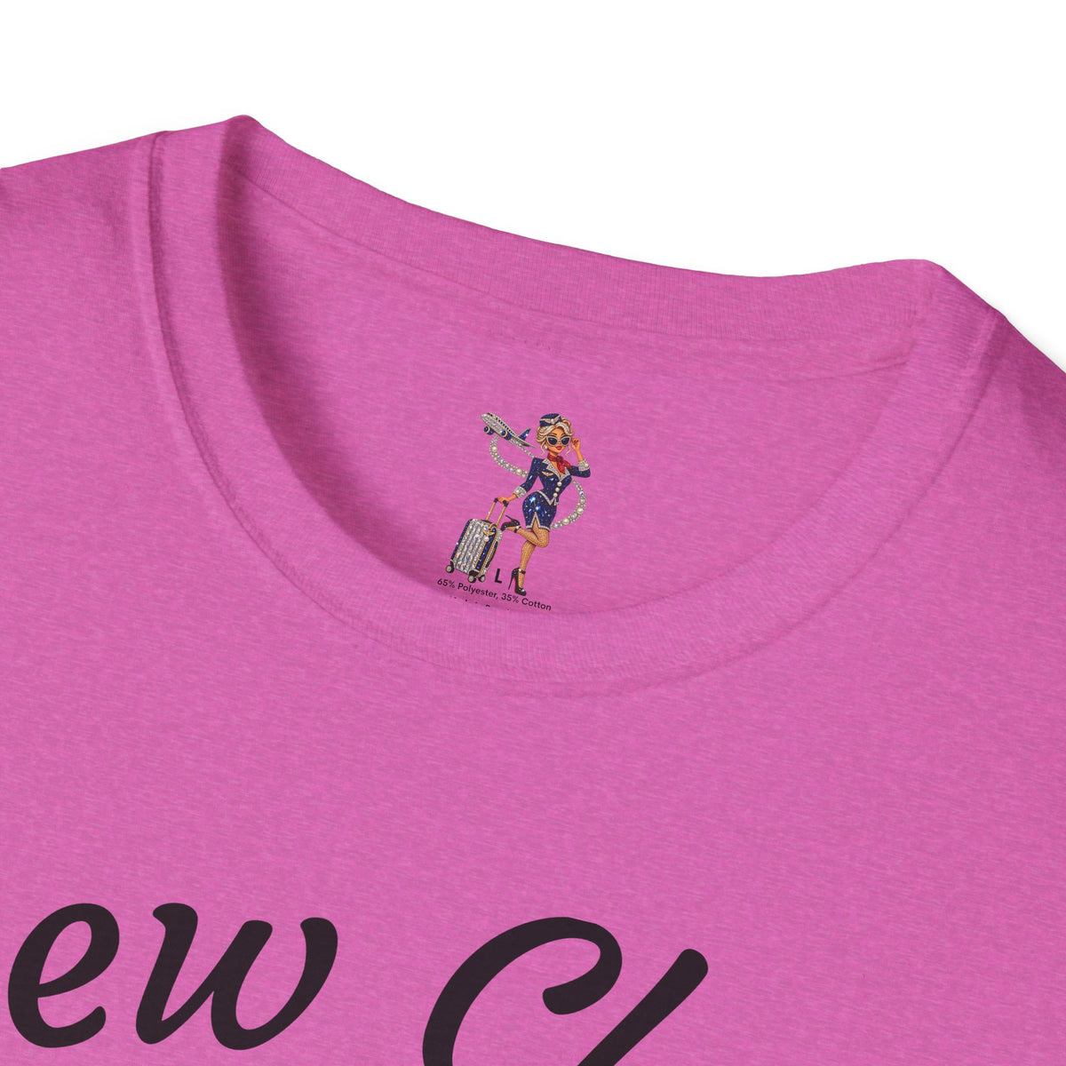Crew Class T-Shirt — Retro Flight Attendant Graphic Tee