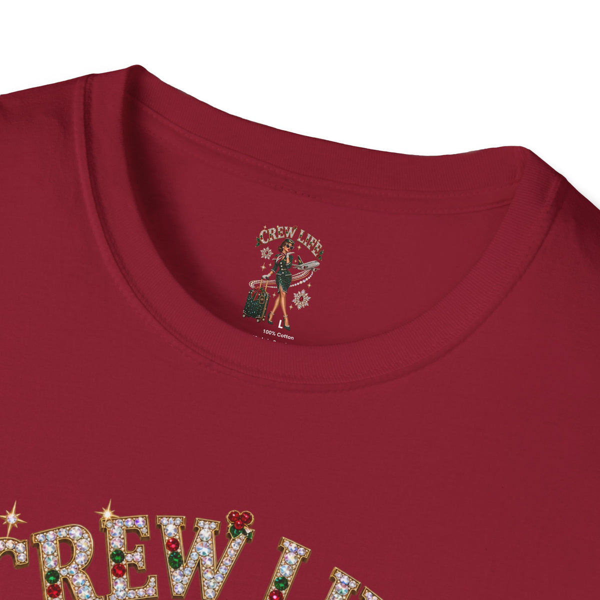 Crew Life T-Shirt — Retro Flight Attendant Pinup Tee