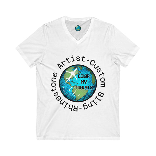 Color My Travels V-Neck T-Shirt