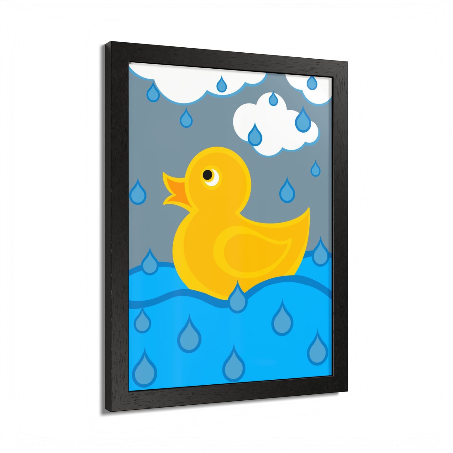 Rubber Duck Framed Poster — Colorful Nursery Wall Art