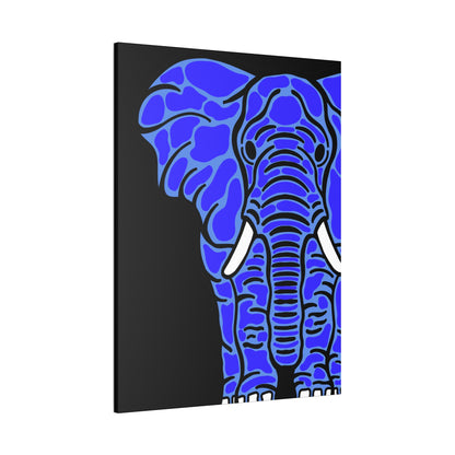 Neon Blue Elephant Canvas Print