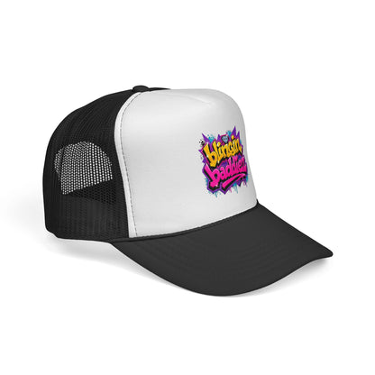'Blingin Baddiez' Colorful Graffiti Mesh Hat