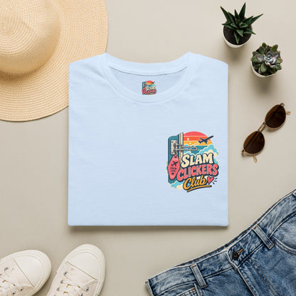 Slam Clickers Club T-Shirt | Retro Surf Neon Logo