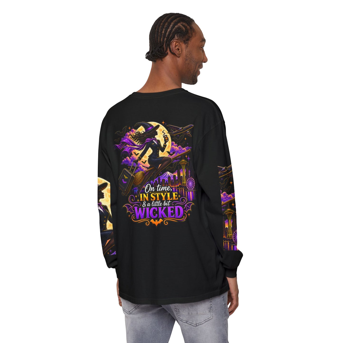 Witchy Long Sleeve Tee – "On Time, In Style & a Little Bit Wicked"