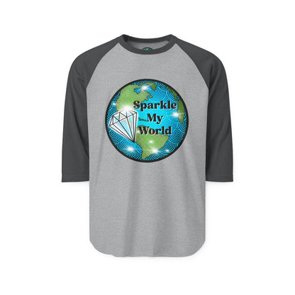 Sparkle My World Unisex Raglan Shirt - Fun Casual Clothing, Gift for Friends, Birthday Present, Unisex Fashion, Everyday Wear