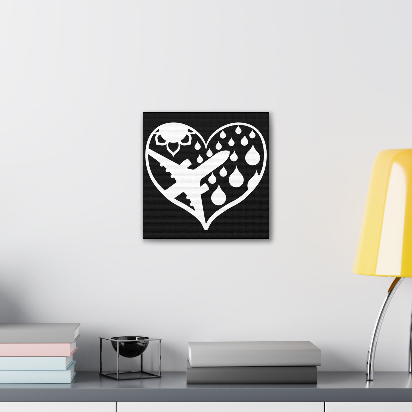 Airplane Heart with rain and sun images