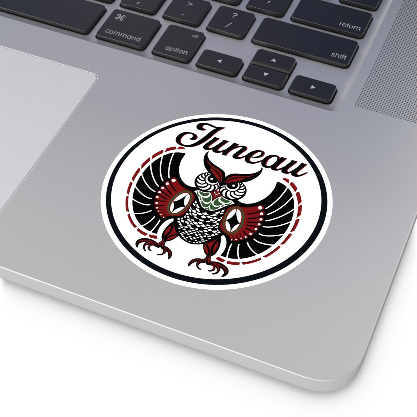 Juneau Owl Round Vinyl Stickers