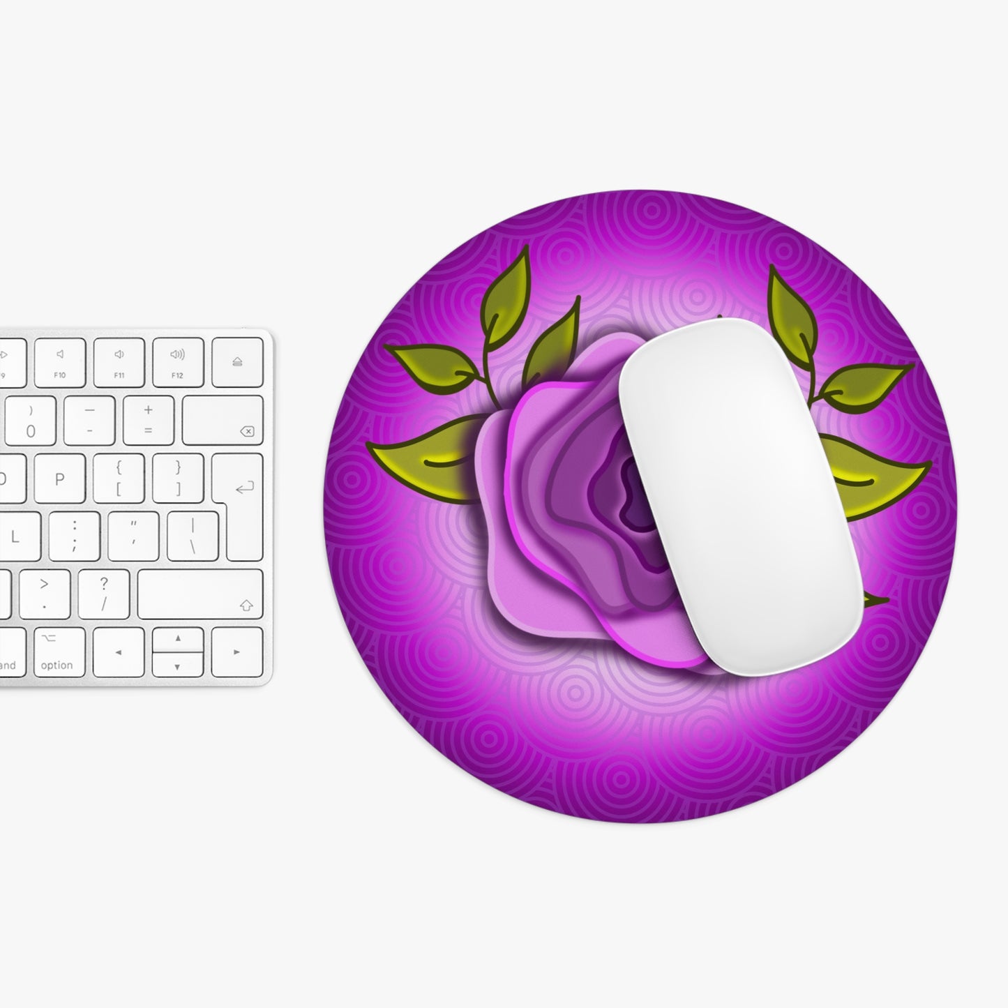 Modern purple rose Mouse Pad