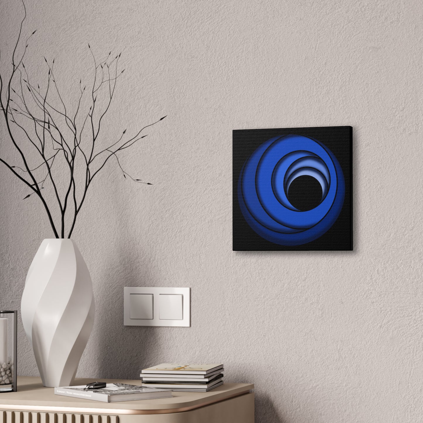 Blue Spheres on Black