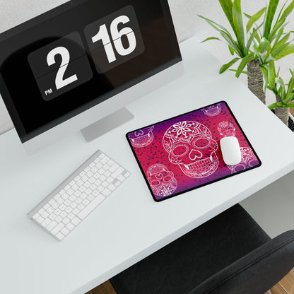 Pink purple skull Desk Mats