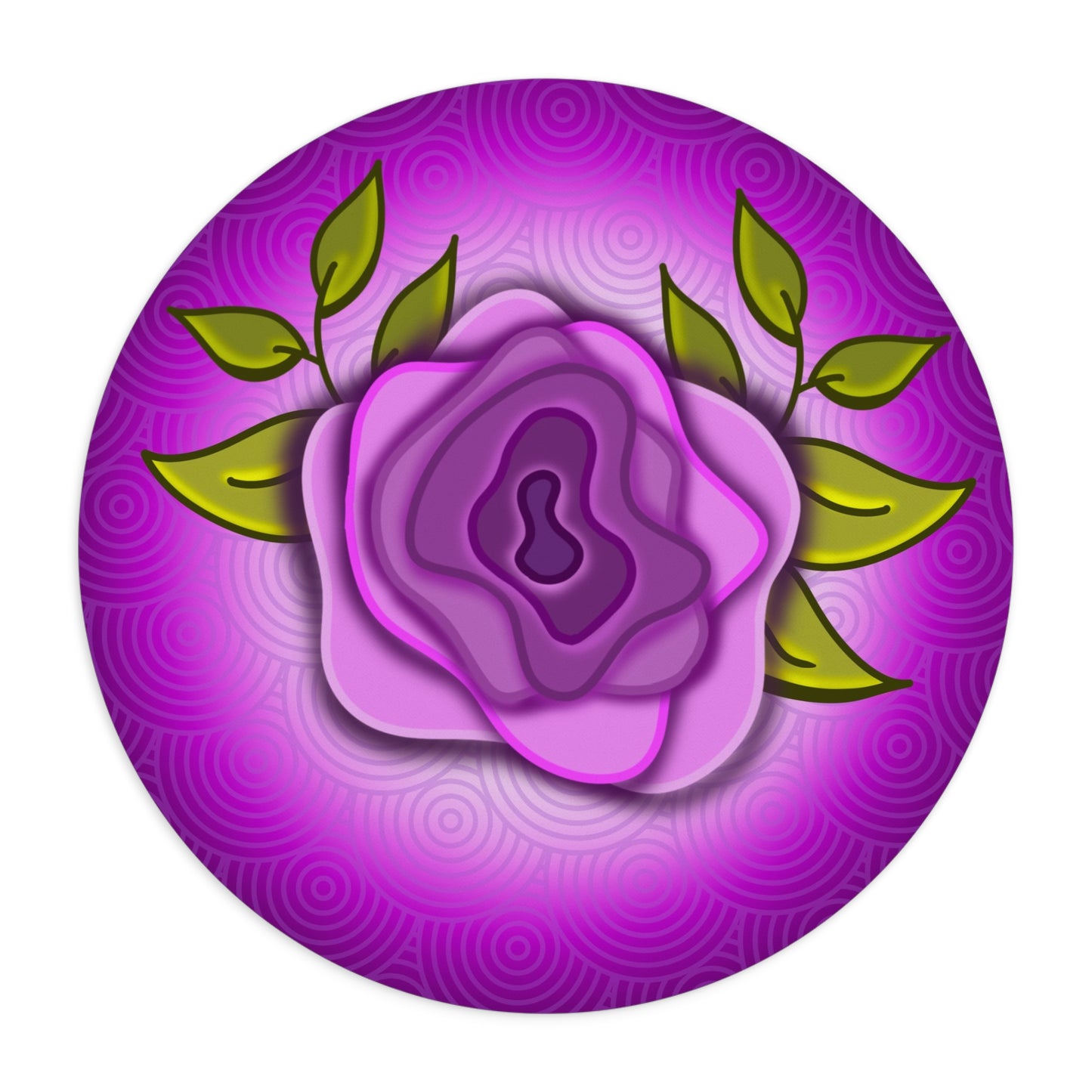 Modern purple rose Mouse Pad