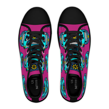 Sugar Skull Pink Women's High Top Sneakers