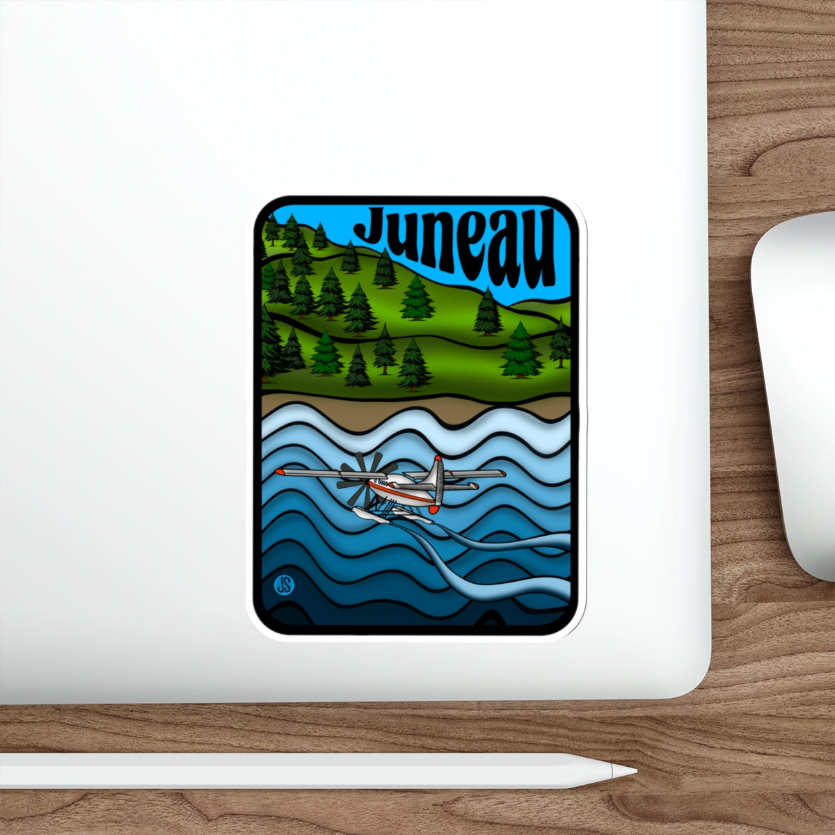 Juneau Float plane Die-Cut Stickers