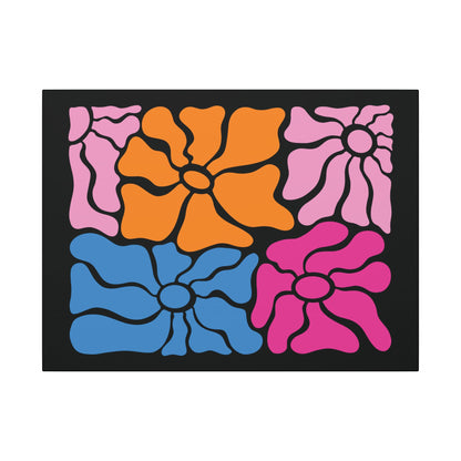 Retro Floral Canvas
