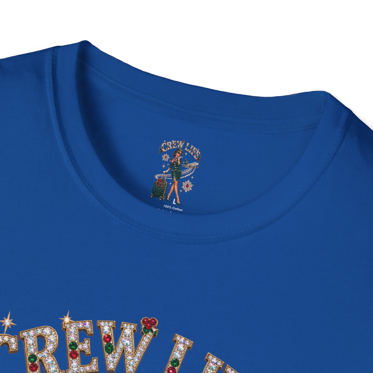 Crew Life T-Shirt — Retro Flight Attendant Pinup Tee