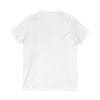 Travel Ghost V-Neck Tee — Cute Flight Attendant Ghost with Luggage Graphic
