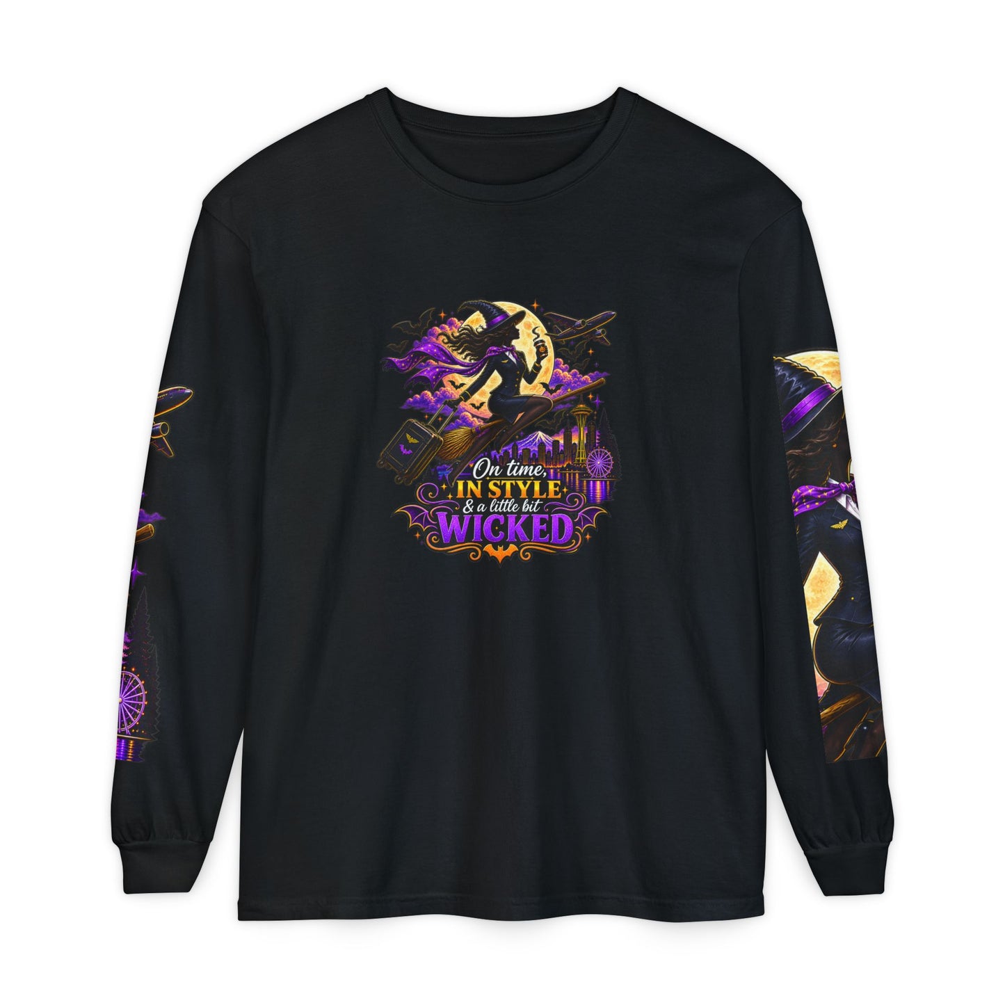 Witchy Long Sleeve Tee – "On Time, In Style & a Little Bit Wicked"