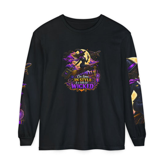 Witchy Long Sleeve Tee – "On Time, In Style & a Little Bit Wicked"