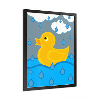 Rubber Duck Framed Poster — Colorful Nursery Wall Art