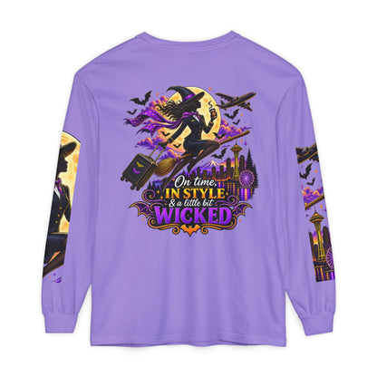 Witchy Long Sleeve Tee – "On Time, In Style & a Little Bit Wicked"