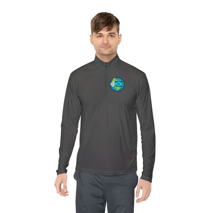 Sparkle My World Quarter-Zip Pullover — Earth Graphic Diamond Logo