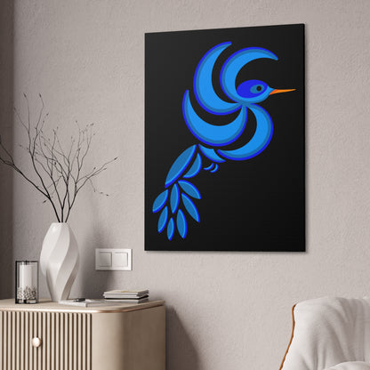 Bold Blue Hummingbird Canvas Print