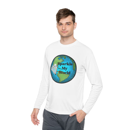Sparkle My World Unisex Long Sleeve Tee, Gift for Travelers, Eco-Friendly Apparel, Positive Vibes Shirt, Travel Enthusiast Top