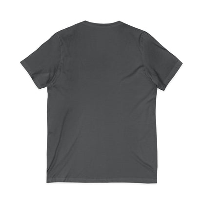Travel Ghost V-Neck Tee — Cute Flight Attendant Ghost with Luggage Graphic
