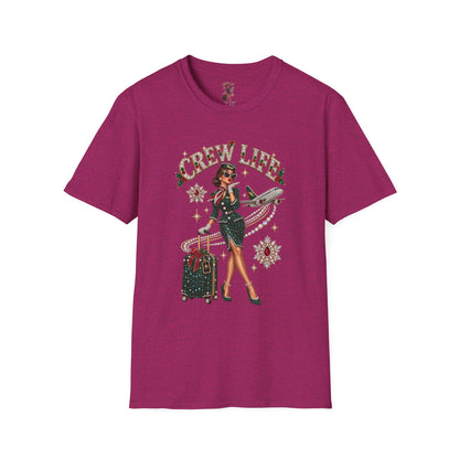 Crew Life T-Shirt — Retro Flight Attendant Pinup Tee