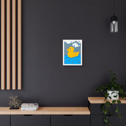 Rubber Duck Framed Poster — Colorful Nursery Wall Art