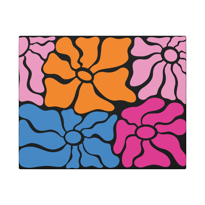 Retro Floral Canvas