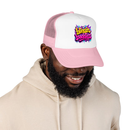 Foam Trucker Hat — "Blingin Baddiez" Colorful Graffiti Logo Cap