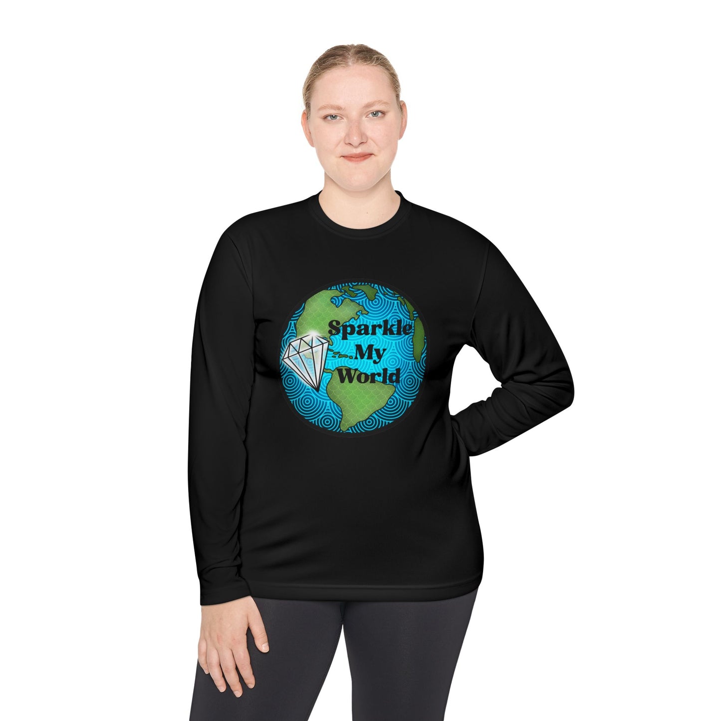 Sparkle My World Unisex Long Sleeve Tee, Gift for Travelers, Eco-Friendly Apparel, Positive Vibes Shirt, Travel Enthusiast Top