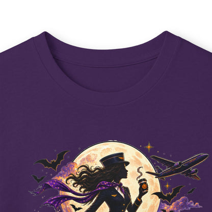 Long Sleeve Tee — 'In Time, In Style, Wicked' Halloween Witch Moon Graphic