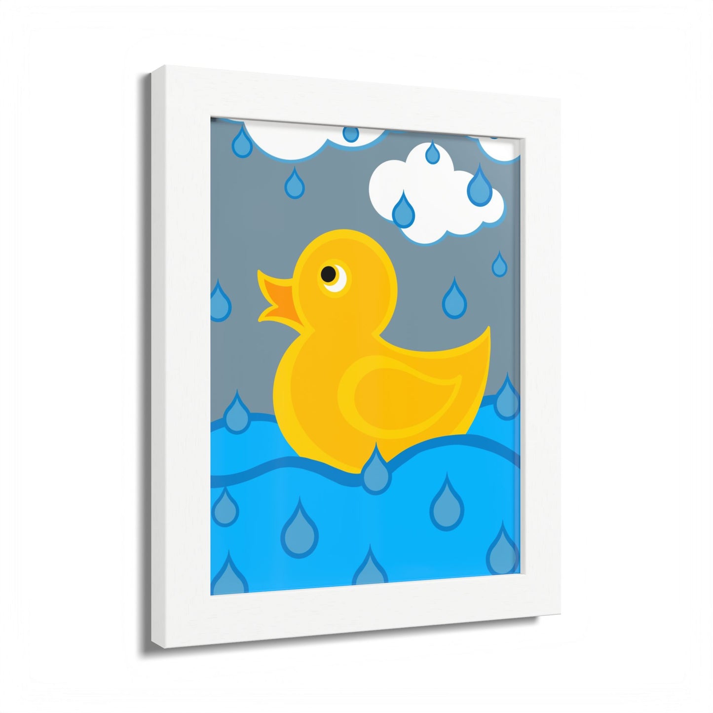 Rubber Duck Framed Poster — Colorful Nursery Wall Art