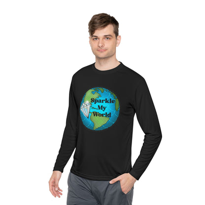 Sparkle My World Unisex Long Sleeve Tee, Gift for Travelers, Eco-Friendly Apparel, Positive Vibes Shirt, Travel Enthusiast Top