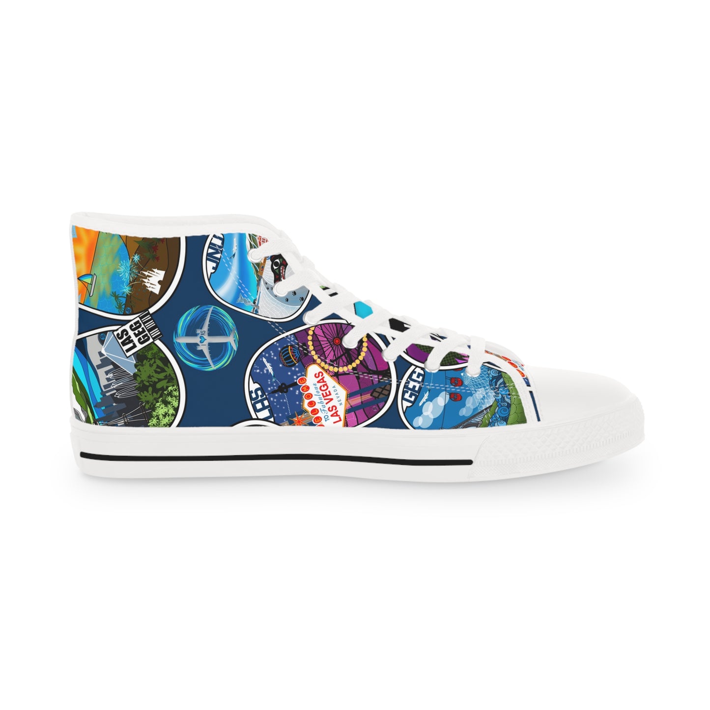 Men's Sticker High Top Sneakers