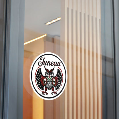 Juneau Owl Round Vinyl Stickers