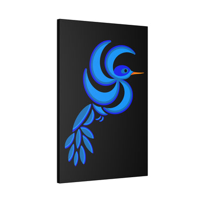 Bold Blue Hummingbird Canvas Print